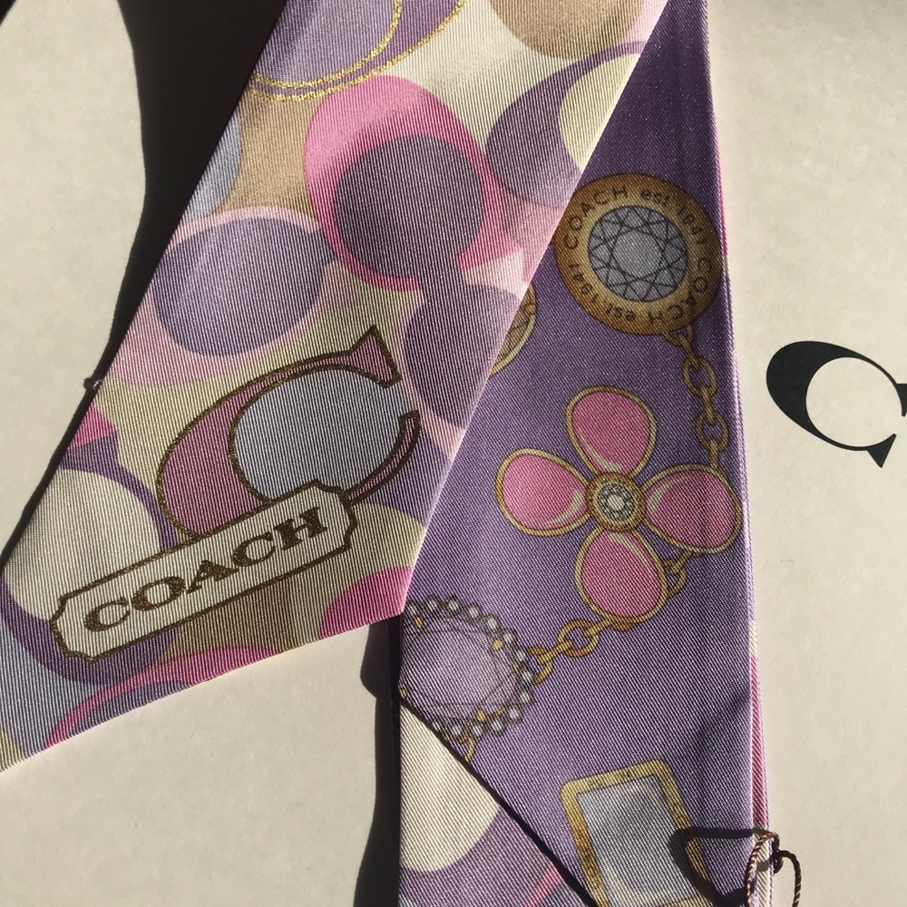 NWT Coach Signature Jewelry Ponytail/Neck Scarf - Picture 4 of 8